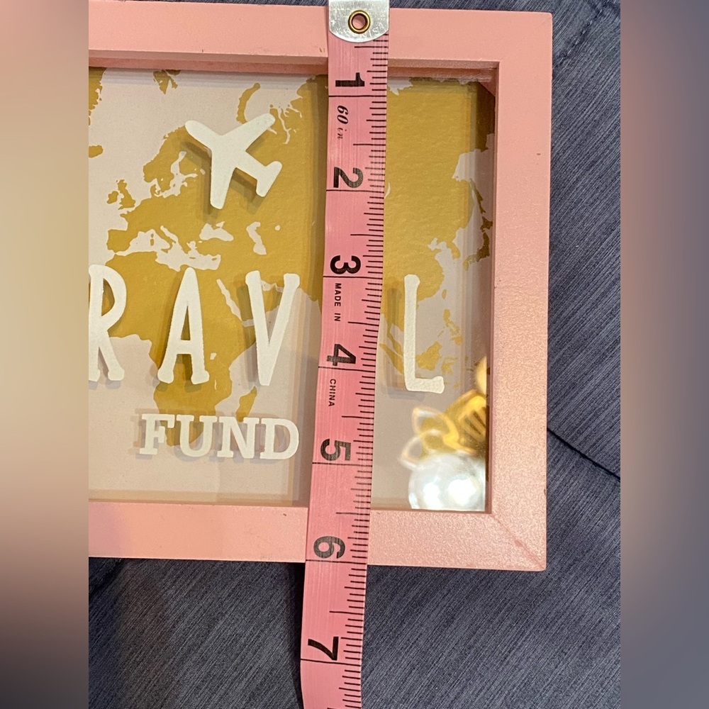 Pink and Gold Decorative Travel Fund Box NWT - Picture 3 of 5